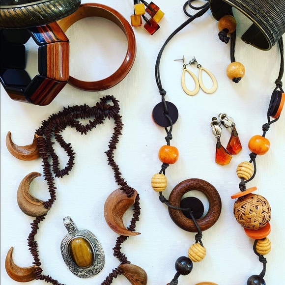 Lot of Vintage Boho Costume Fashion Statement Jewellery - Picture 10 of 11